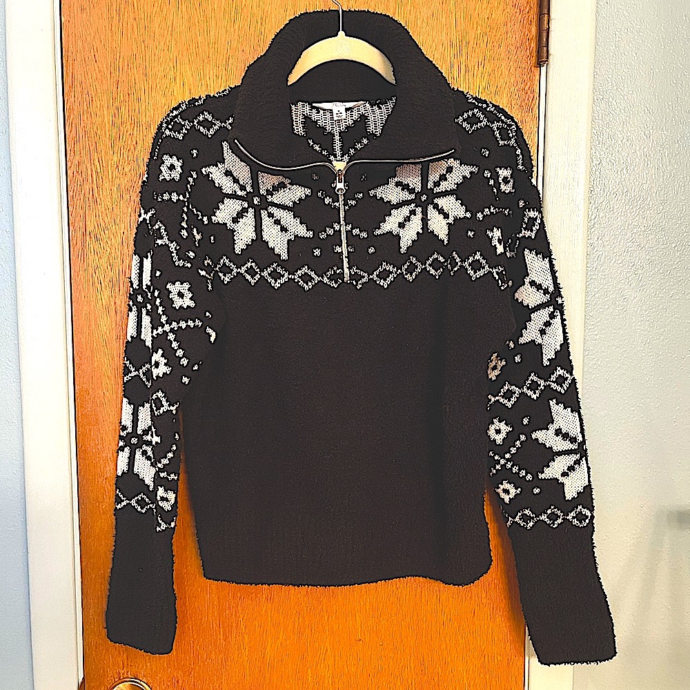 Black and White Snowflake Sweater